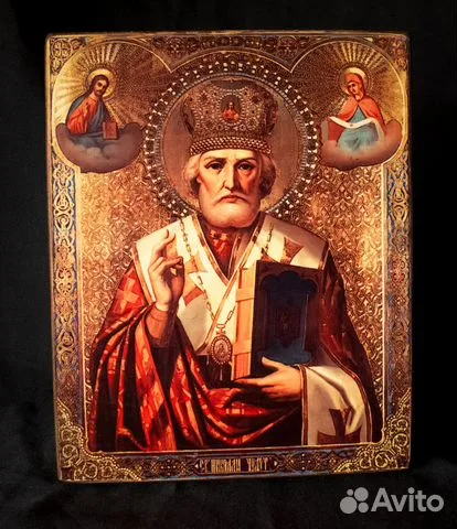 На память: Святой Николай с Иисусом и Богоматерью