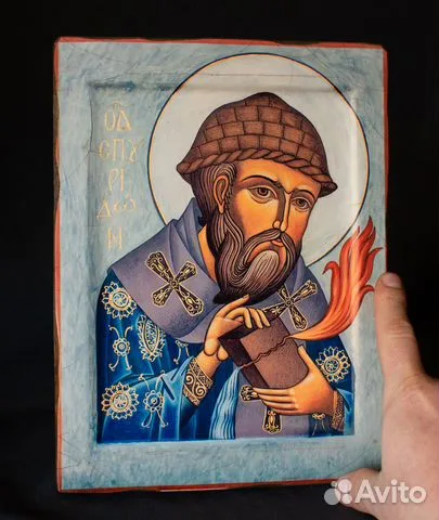 На память: Икона Спиридона Тримифунтского. Дерево
