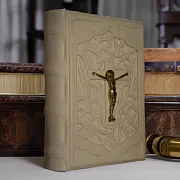Библия на армянском языке — книга в кожаном переплёте — красивый подарок — фотография 1