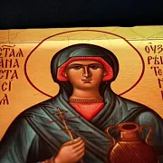 Деревянная Икона "Св. Анастасия Узорошительница" — оригинальный подарок — фотография 3