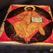 Подарочная икона деревянная "Спас в Силах" — фотография 5