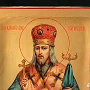 На память: Икона Иоасафа Белгородского. Ручная работа — фотография 3