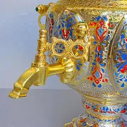 На память: Сувенирный самовар "Золотой" — фотография 4