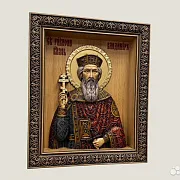 На память: Икона резная из дерева Святой Князь Владимир — фотография 2