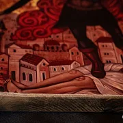 Икона "Архангел Михаил" дерево, ручная работа — оригинальный подарок — фотография 5