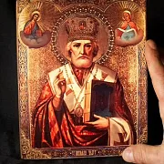 На память: Святой Николай с Иисусом и Богоматерью — фотография 2