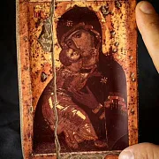 Иконка "Владимирская" Божией Матери. 15 см — оригинальный подарок — фотография 1