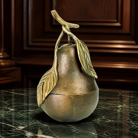 Бронзовая шкатулка для бижутерии «Груша» в подарок