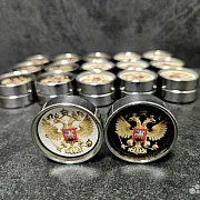 Комплект стальных фишек для нард «Герб России» в подарок — фотография 5