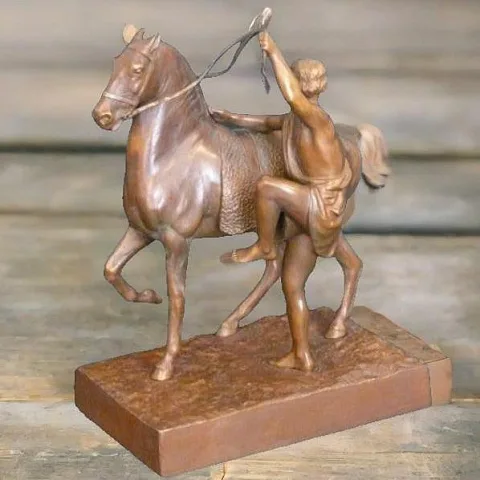 Ручная работа: Скульптура из бронзы «Укрощение коня»