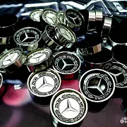 Комплект стальных фишек для нард «Mercedes» — оригинальный подарок — фотография 1