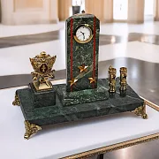 Часы «Погон» с гербом УИС и подставками — необычный подарок — фотография 1