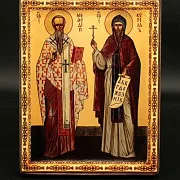 Икона святых, равноапостольных Кирилла и Мефодия — необычный подарок — фотография 2
