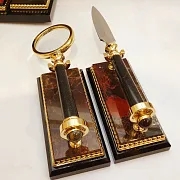 Письменный набор из яшмы "Орёл". Златоуст — оригинальный подарок — фотография 3