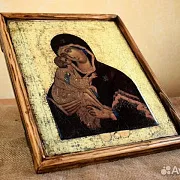 Икона деревянная "Богоматерь Донская" в подарок — фотография 7