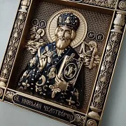 Резная Икона из дерева. Святой Николай Чудотворец — красивый подарок — фотография 3