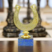 Подарочная подкова сувенирная "Лазурит". Златоуст — фотография 1