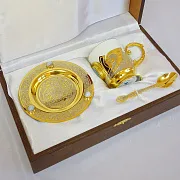 Фарфоровая кофейная пара "Агат". Златоуст — необычный подарок — фотография 6