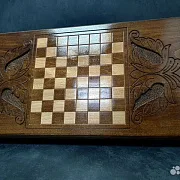 Подарочные резные деревянные нарды «Узор» — фотография 8