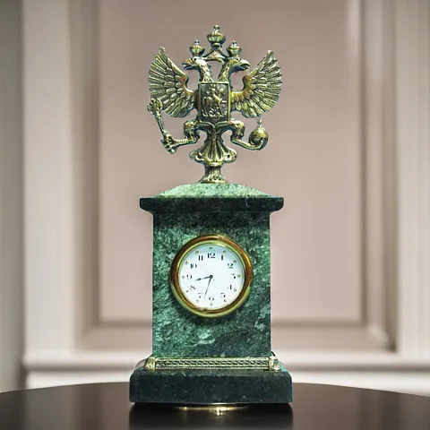 Подарочные часы «Презент. Российский герб» со змеевиком
