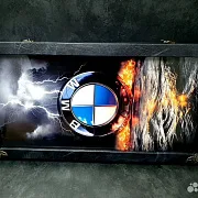 Нарды под стеклом «BMW» — оригинальный подарок — фотография 2
