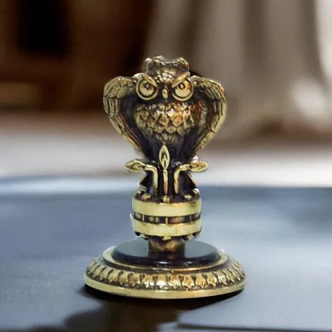 Бронзовая статуэтка «Сова» со змеевиком — оригинальный подарок