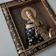 Резная икона Священномученик Евгений — необычный подарок — фотография 5