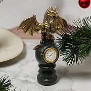 Ручная работа: Часы с драконом на шаре — фотография 1