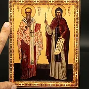 Икона святых, равноапостольных Кирилла и Мефодия — необычный подарок — фотография 1