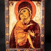 Икона деревянная «Богоматерь Умиление (Белозерская — оригинальный подарок — фотография 1