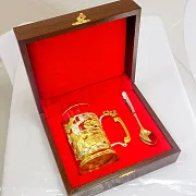 Подарочный латунный подстаканник «ВВС» — фотография 4
