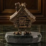 Шкатулка «Избушка на курьих ножках» со змеевиком — красивый подарок — фотография 1