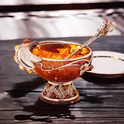 Чайная чашка «Стрекоза» из янтаря — оригинальный подарок — фотография 1