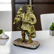 Ручная работа: Фигура «Охотник» из латуни и бронзы на креноиде — фотография 1