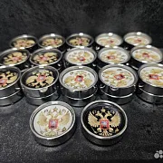 Комплект стальных фишек для нард «Герб России» в подарок — фотография 4