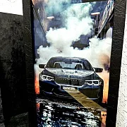 Нарды под стеклом «BMW M5 Ангельские глазки» — необычный подарок — фотография 2