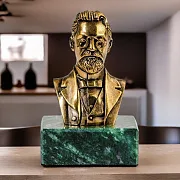 Бронзовый бюст «Чехов А.П.» — оригинальный подарок — фотография 1