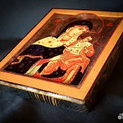 Икона Божией матери "Коневская" дерево — оригинальный подарок — фотография 4
