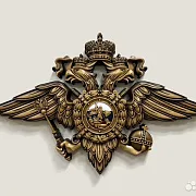 Герб МВД, резной из бука — красивый подарок — фотография 1