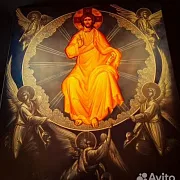 Икона "Христос Вседержитель в окружении ангелов" — необычный подарок — фотография 6