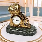 Настольные часы с бронзовым литейным ковшом — оригинальный подарок — фотография 1