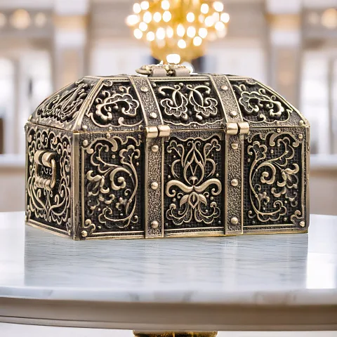 Сундук-шкатулка бронзовый большой — красивый подарок
