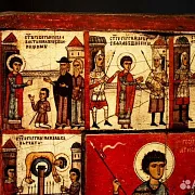 Подарочная икона Чудо Георгия о змие (с клеймами) — фотография 3