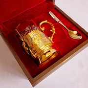 Латунный подстаканник «Хоккей» — необычный подарок — фотография 6