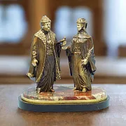 Статуэтка "Петр и Феврония" (яшма) — красивый подарок — фотография 1