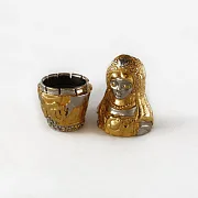 Бронзовая матрёшка «Золотая» (маленькая) в подарок — фотография 3