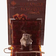 Подставка для книг «Такса» из янтаря — оригинальный подарок — фотография 4
